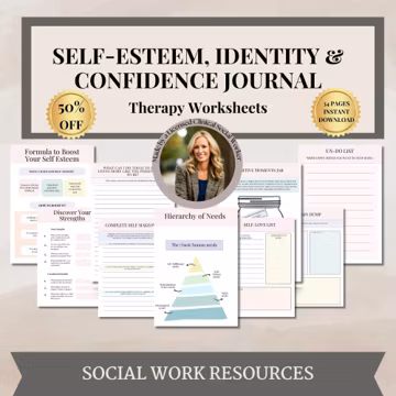 Self esteem worksheets, therapy worksheets, therapy resources, confidence worksheets, teen health, therapy office decor, social psychology