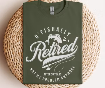 Custom Retirement Fishing Shirt, Personalized Retired Gift, Funny O'Fishally Retired, Gift for Retired Boss Coworker, Retirement Party Gift