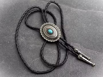 Turquoise Stone Bolo Tie Personalized Western Bolo Tie Western Necktie for Cowboys Cowgirls Country Wedding Rodeo Outfit Father's Day Gift