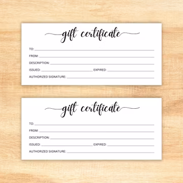 Printable Gift Certificate, Gift Voucher