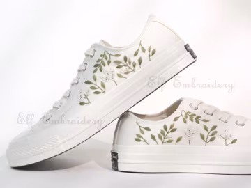 Custom Embroidered Converse 1970s Low-Top: Personalized Wedding Shoes