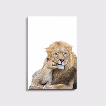 Lion Wall Art, Two Lions Print, Lion Poster, Lion Canvas, Nursery Wall Art, 24x36 Print, Canvas Wall Art, Kids Room Print, Lion Photography