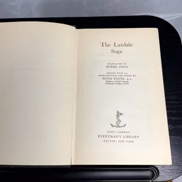 The Laxdale Saga Muriel Press Peter Foote Everyman's Library 1964 Icelandic Saga