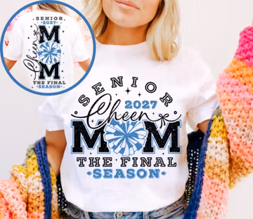 Senior Cheer Mom SVG PNG: 2027 Graduation Design (Digital Files for Cricut, Silhouette)