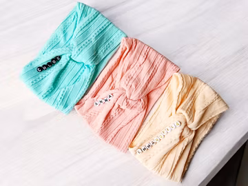 Custom Baby Soft Elastic Headbands, Beaded Personalized Headbands, Custom Birthday Gift, Personalized Headbands, Fashion Kids Headbands
