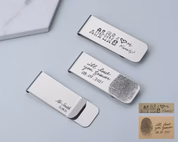 Customised Money Clip, Custom Engraved Slim Wallet, Best Dad Gift from Son, Father's Day, Gift for Him, Husband Gift, Groomsmen Gift