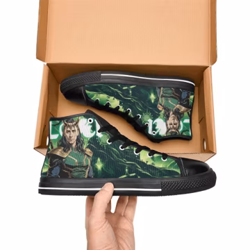 Loki High Top Shoes Sneakers Canvas Custom Shoes