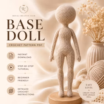 Amigurumi Doll Base Crochet Pattern (PDF)