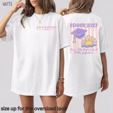 2027 senior sunrise shirt back to school seniors t-shirt Comfort Colors Shirt Class of 2027 Seniors hoodie Senior New Senior Tee retro 2027