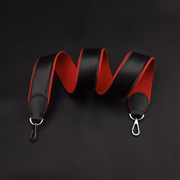 Handmade Leather & Webbing Shoulder Strap: Crossbody Bag Accessory