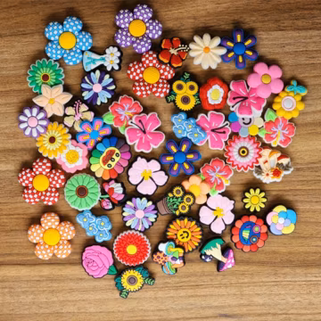 Colorful Flower Shoe Charms, Daisy PVC Clog Accessories, Spring Summer Decorations