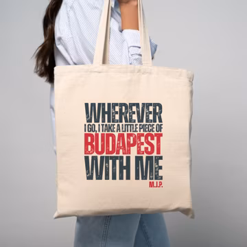 Custom Budapest Tote Bag: Personalized Cotton Canvas Travel Bag