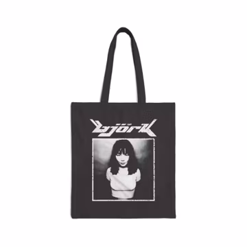 Björk Portrait Tote Bag, Icelandic Avant-Garde Cotton Canvas Accessory