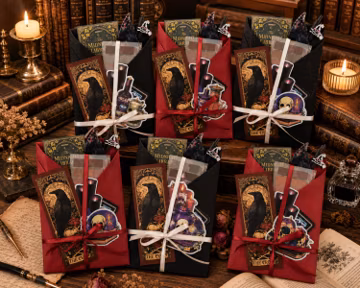 Blind Date with A Book Halloween October Birthday Witch Gift Box Dark Academia Mystery Box Bookish Gifts for Her Birthday Spooky Gift Basket
