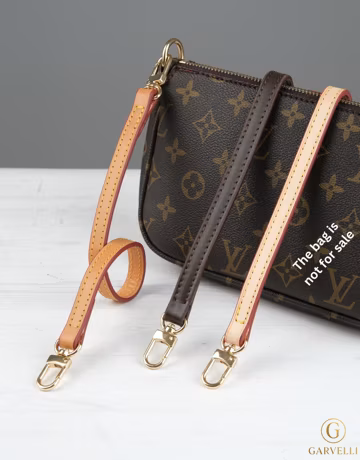 Slim Vachetta Leather Bag Strap – Crossbody or Shoulder Handle for Pochette Accessories, Speedy & Small Handbags, Brown, Honey Strap