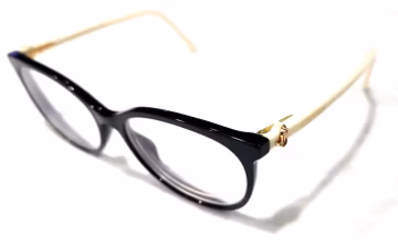 Jimmy Choo JC309 Black White Cat Eyes Eyeglasses 53-16 145 Italy