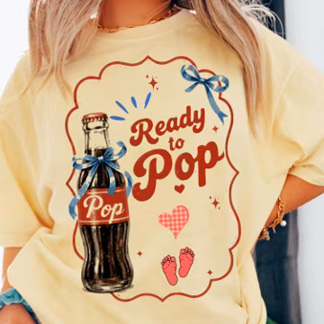 Comfort Colors Ready to Pop Funny Pregnancy Shirt