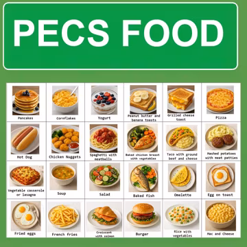 PECS Food Cards: Visual Meal Planner for Autism (Instant Download)| Printable Food Cards |Autism Communication| Speech Therapy Tools