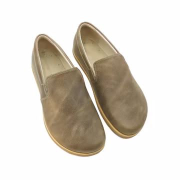 Men's Handmade Gray Barefoot Loafers: Turkish Yemeni Zero Drop Slip-Ons