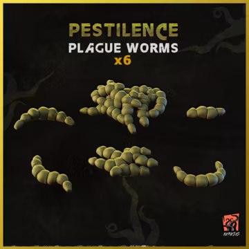 3D PRINTED Gusanos plaga podredumbre pestilencia y muerte personalizar peana y diorama con bits escenografía para miniatura ZABAVKA
