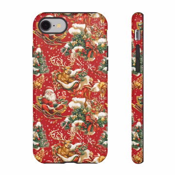 Vintage Christmas Phone Case Vintage Santa Phone Case Christmas Tree Phone Case iPhone Tough Case Samsung All Sizes Christmas Phone Case