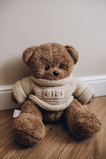 Personalized Sweater Teddy Bear | Custom Name Plush | Soft Gift for Kids
