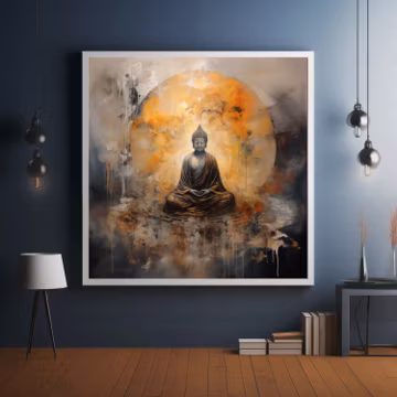 Buddha Wall Art THAI style Buddha Housewarming gift Abstract painting Printable Peaceful Buddha Poster Buddha Print Buddha Wall Decor