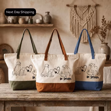 Custom Veterinary Tote Bag: Personalized Vet Student Gift