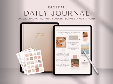 Digital Daily Journal | Digital Notebook | GoodNotes Journal | iPad Journal | Student Notebook | Digital Diary Journal | Notability Journal