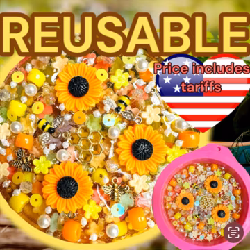 REUSABLE Honey Bee Autumn Picky Pad with Hand Roller: Stress Relief Fidget Toy