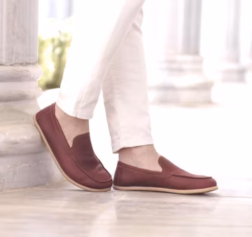 Men Leather Loafers, Barefoot Shoes Copper Riveted Grounding Shoe