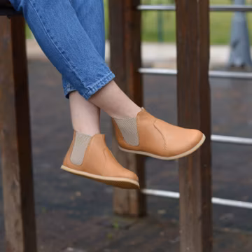 Women Leather Chelsea Barefoot Boots: Wide Toe, Zero Drop Wider Boots Tropical Cocanat