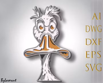 Duck Multilayer SVG,Laser Cut,Paper Cut File,CNC,3D Mandala,Plywood Cutting