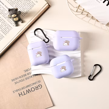 Peach&Goma Cartoon Personalized Airpods Case With Keychain For AirPods 4th Pro2 Pro,Apple Airpods Pro Pro2 1st 2nd 3rd 4th Generation Case