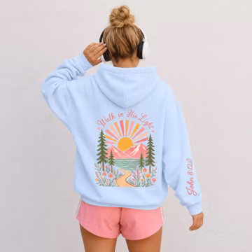 Bible Verse Hoodie Christian Sweatshirt Teen Girl Youth Camp Faith Clothing Inspirational Gift Teenage Daughter Spiritual Wear Scripture