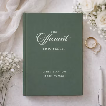 Wedding Officiant Journal, Personalized Officiant Book, Custom Ceremony Script Notebook, Wedding Gift for Officiant
