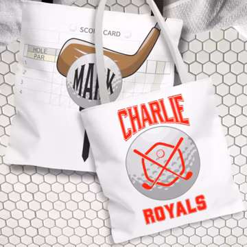 Personalized Golf Tote Bag: Custom Name & Team Colors