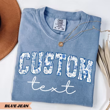 Custom Shirt Personalized Toile Floral Shirt Custom Text Gift for Mama Birthday Gift Personalized Foral Tee Personalized Shirt Custom Name