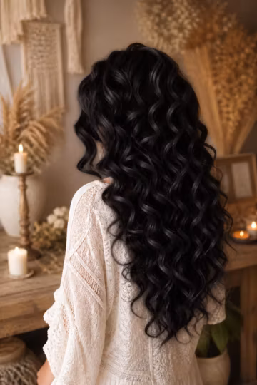 Black Brushable Wavy Hair Extension – Hidden Dread Base Set