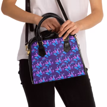 Bohemian Butterfly Shoulder Handbag | Purple Chic Tote for Everyday Use