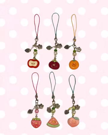 Fruit Phone Charm: Handmade Keychain Bag Tassel