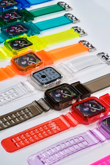 Clear Jelly Apple Watch Band | Transparent Strap Series 10 11 9 8 7 SE Ultra 2 | 38 40 41 42 44 45 46 49mm