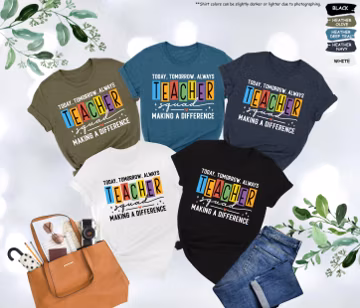 Teacher Squad Shirt, Back to School Shirt, Teacher Appreciation Gift, Making A Difference, Teacher Team Tee, Colorful Teacher, Teacher Gift