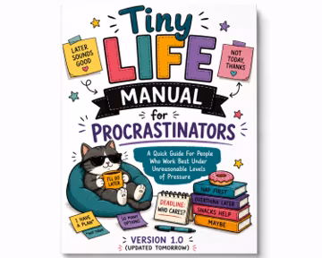 Procrastination Workbook Printable, Humorous Productivity Planner PDF for Time Management, Digital Download