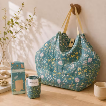 Japanese Floral Tote Bag, Kawaii Eco Bag, Foldable Grocery Tote, Cottagecore Japanese Aesthetic Bag, Cute Everyday Shopping Bag