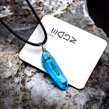 Custom Kyber Crystal Necklace | Personalized Aurebesh Name Necklace | Jedi Kyber Crystal Name Necklace | Star Wars Kyber Crystal Necklace