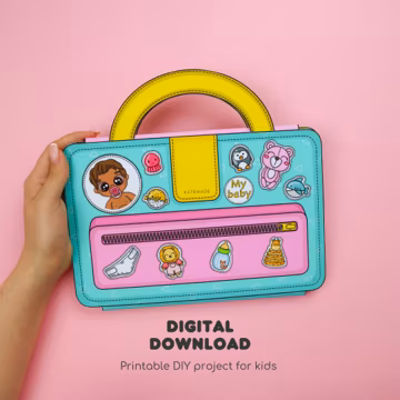 Printable DIY Baby Doll Wardrobe Album - Interactive Dress-Up Fun, Busy Book, Activities for Kids PDF, Digital Download
