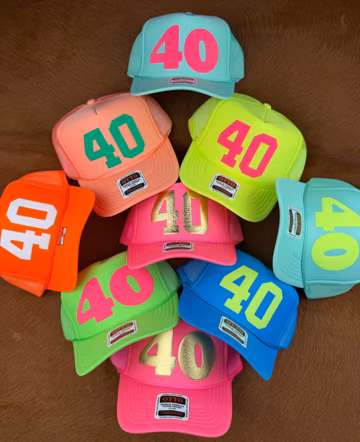 40th Birthday Party Trucker Hats, 40 Crew Hats, Birthday Squad Hats, Birthday Party Hats, 40th Birthday Party Caps,