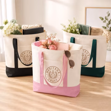 Custom Canvas Tote Bag, Personalized Logo Reusable Bag, Company Logo Bag, Bulk Business Accessory, Any Design/Text/Logo/Photo Available