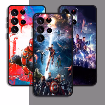 Superhero Avengers Cool Art Phone Case For Samsung A54 A53 A16 S23 S24 S25 FE Note Ultra Galaxy / For iPhone 13 14 15 16 XS XR Plus Pro Max